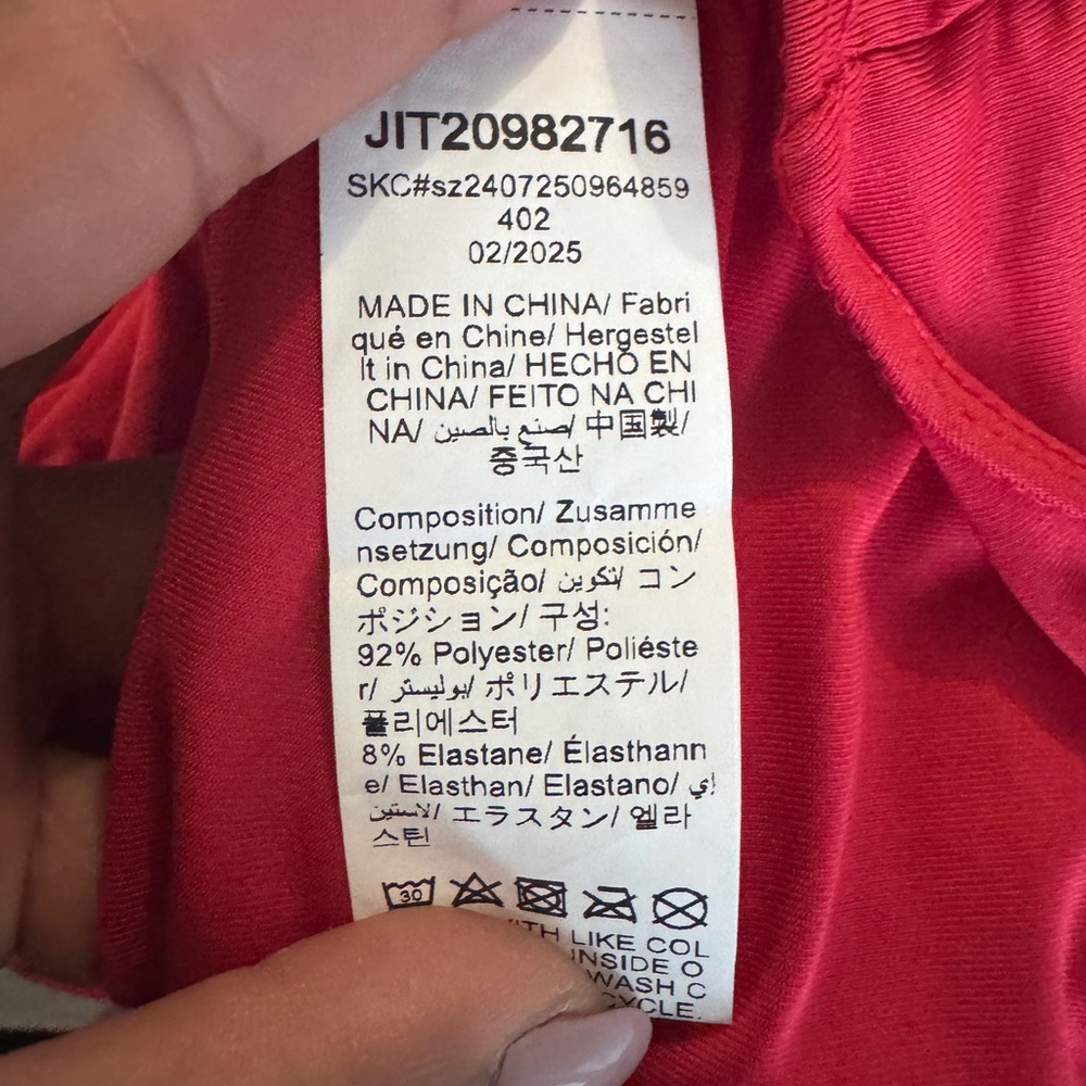 SHEIN Bold Red Cross Halter Bodysuit - Picture 7 of 7